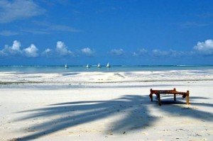 White sandy Zanzibar beach