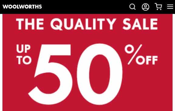 Woolworths store online clothing